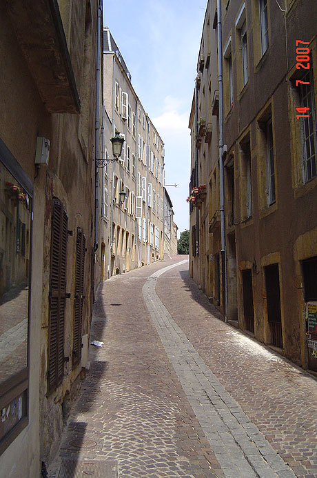 Apartment buildings old city center metz photo