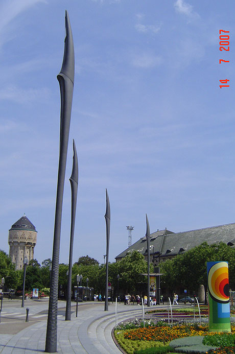 Art in front of the metz train station photo