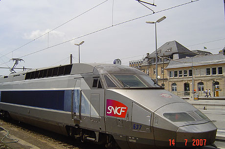 Sncf tgv train in metz train station photo