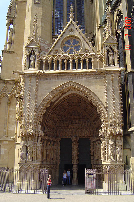 St etienne cathedral entrance from place de la republique metz photo